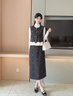 香影高知得体套装女2026春季新款灰色马甲半裙通勤一整套新年穿搭 深灰 套装A86C054 M 晒单实拍图
