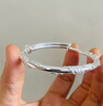 周大生【新年礼物】足银手镯S990实心开口调节银手镯繁花优雅送女友  实拍图