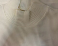 优衣库女装罗纹高领T恤/长袖小高领内搭479588 00 白色 M /160/84A 实拍图