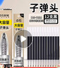 点石制笔 按动中性笔速干大容量笔芯0.5mm双珠子弹头学生作业办公签字专用替芯1156【黑色】12支/盒 实拍图