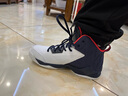 乔丹专业实战篮球鞋男鞋2025冬季新款皮面防水高帮减震防滑耐磨运动鞋 白色/深藏青(爆款热荐) 41 实拍图