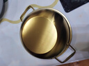 网红海鲜金锅不锈钢韩式锅双耳汤网红泡面金色加厚耐用加固小干锅 金色 20cm 实拍图