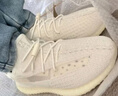 阿迪达斯Yeezy350雪媚娘秋冬童鞋椰子休闲鞋ID4815 32码 实拍图