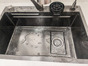 卡莎蒂5.0加厚水槽大单槽厨房水槽304不锈钢洗菜盆一体盆压纹集渣盆四孔 5.0加厚【68*46cm】4孔集渣-满配 实拍图