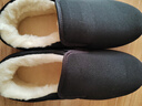 3514保暖羊毛布鞋老人鞋套脚款男士爸爸鞋冬季加厚棉鞋 黑色 43  实拍图