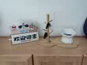 辰鱼创意猫咪玄关钥匙收纳摆件入户鞋柜酒柜现代简约家居装饰生日礼物 猫咪塔塔+大号木架-白色 实拍图