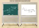 白板写字板支架式办公可移动双面小黑板儿童家用教学白板画板墙贴立式带轮直播记事板会议培训白板 【双杠加固】80*100cm双面白绿板银支架 实拍图