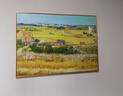 梵高丰收油画世界名画客厅沙发背景墙装饰画大气餐厅壁画三联挂画 梵高【丰收】 100*70水晶膜单联画 实拍图