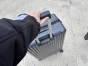 诺帝卡行李箱多尺寸可登机大容量商务通勤户外旅游防刮耐磨拉杆箱 烟蒂灰 24英寸 -适合中短途【需托运】 实拍图
