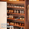 小匠材鞋架家用门口多层入户柜简易玄关防尘收纳鞋柜茶色5层70cm 实拍图