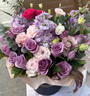 冉子花坊情人节鲜花速递粉玫瑰抱抱桶向日葵花篮生日礼物送女友同城配送 爱的抱抱紫色 实拍图