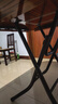 非洲鹰（feizhouying）折叠方圆桌子简易折叠餐桌麻将桌折叠饭桌大圆桌家用折叠桌 棕色1.37米【加粗黑腿】 实拍图