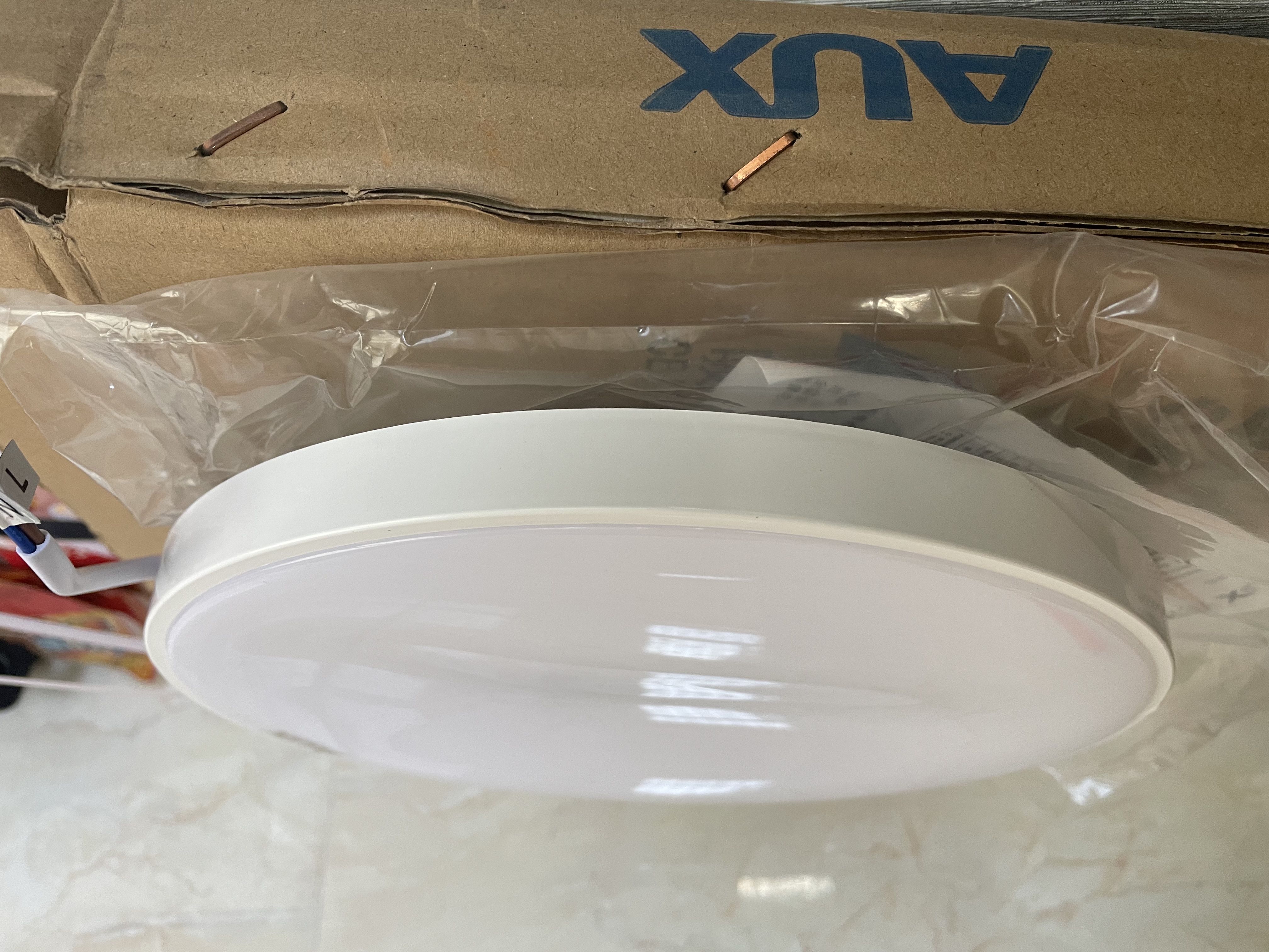 奥克斯（AUX）2026新款雷达感应吸顶灯超薄防潮防蚊虫三防阳台卫生间走廊声控灯 12W 【特蕙加亮】23cm雷达白8㎡内 实拍图