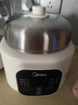 美的（Midea）电炖锅1-2人电炖盅隔水炖锅家用燕窝炖盅陶瓷炖汤盅电炖锅婴儿辅食小炖锅煲汤电炖锅电砂锅煲汤锅 1L 【1L=3碗】不锈钢底锅 带蒸笼DZE1088 实拍图