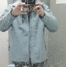 骆驼（CAMEL）三防冲锋衣户外登山服防风防水防污三合一运动外套 AD12263514X，抓绒内胆雾灰蓝男 2XL 实拍图