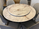 博圣瑞超晶石餐桌意式轻奢高级感家用圆桌901#1.2米一桌6椅 实拍图