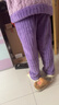 红豆居家法兰绒睡衣女冬季撞色提花加厚女士家居服 豆蔻紫 175/96A  实拍图