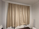 铭聚布艺（MINGJU）窗帘 全遮光窗帘成品窗帘布遮阳帘涤塔夫奶油色挂钩式1.7*1.8单片 实拍图