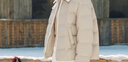 坦博尔轻薄羽绒服女短款翻领宽松舒适衬衫式女士外套330226D 椰奶咖160 实拍图