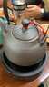 唯古陶瓷烧水壶黑陶煮茶壶提梁养生壶大号单个家用电陶炉碳炉明火户外 雅黑螺旋壶（1150ml） 实拍图