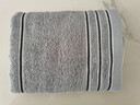 洁丽雅（Grace）毛巾全棉简约条纹成人洗脸巾A类抗菌长绒棉 深灰色单条70*34cm 实拍图