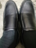 宜驰（EGCHI）新款商务休闲鞋男皮鞋大码套脚头层牛皮中年鞋子 36274 黑色 44 实拍图