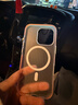 猩球卫士高级感防指纹适用Apple/苹果iPhone16Pro磁吸瓦楞手机壳超薄行李箱条纹保护套磨砂MagSafe外壳橙 实拍图
