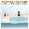 优莱可可实木奶油色陶瓷一体盆浴室柜组合洗漱台洗手台卫生间洗脸盆洗手盆 100cm奶油风吊柜普通镜柜 实拍图