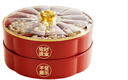 葆氏干果盘双层糖果盒家用新年水果盘客厅瓜子零食盒乔迁坚果收纳盘 实拍图