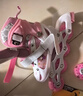 EVERVON轮滑鞋儿童溜冰鞋男女童旱冰鞋KJ-337粉色附护具头盔S号适31-34码 实拍图