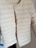 鸭鸭（YAYA）佟丽娅同款轻薄羽绒服女新款冬季短款圆领内胆修身时尚薄外套男 米白色【女款无领】 S 【建议80-90斤】 实拍图