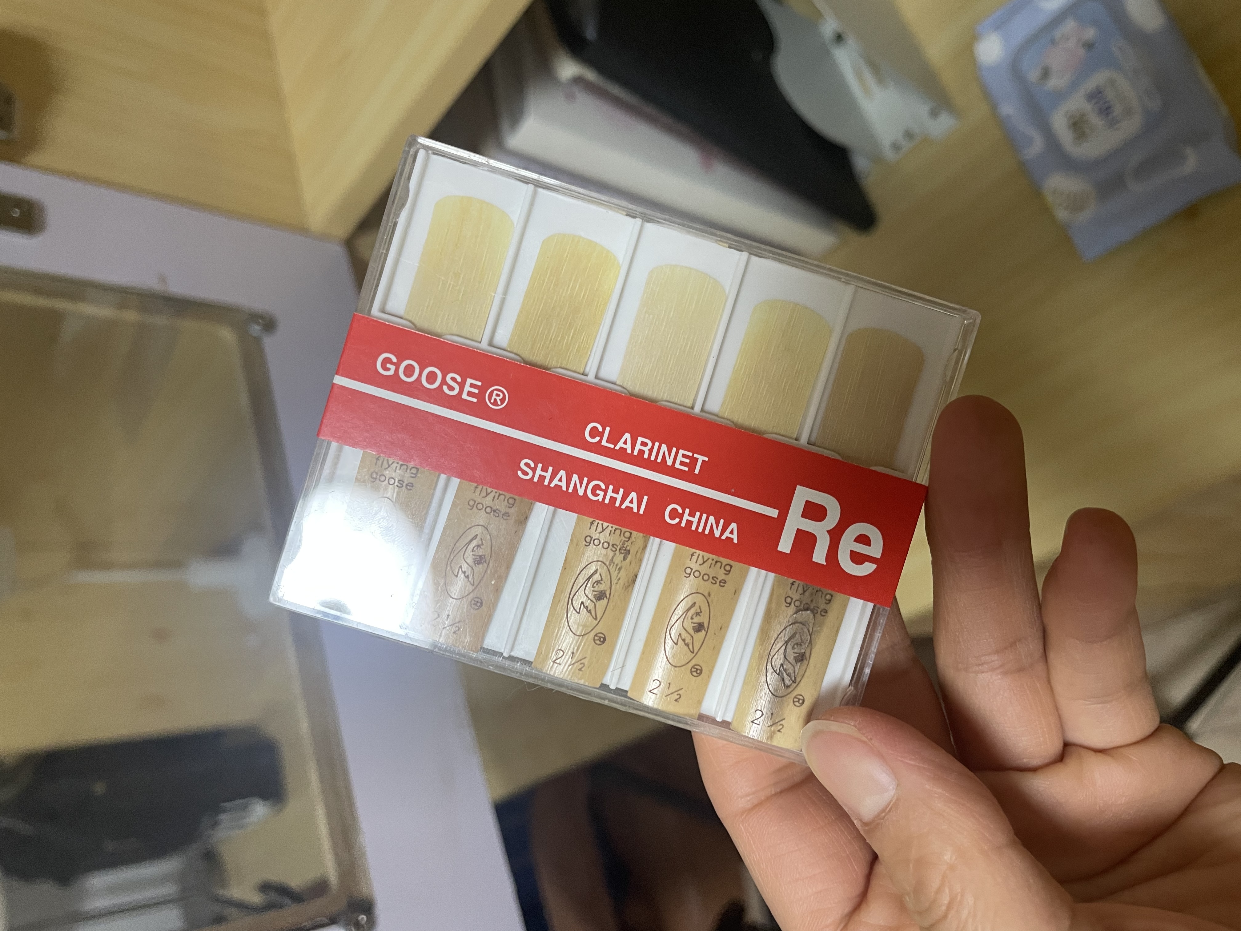 飞雁降B单簧管哨片初学黑管哨片10片独立包装2.0/2.5/3.0初学配件 2.5号10片装 实拍图