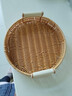 零食盘点心茶点水果篮蛋糕盘藤编托盘家用客厅面包竹编篮子干果盘 编织收纳筐-24.5*4cm-1个装 1个 实拍图