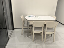 全友家居 现代简约多功能可伸缩岩板餐桌椅子组合客餐厅家用吃饭桌子 实拍图