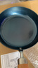 章丘铁锅手工小平底辅食锅煎锅烤肉锅煎蛋锅无涂层物理不粘锅炒锅平底锅 烤蓝木把 20cm 实拍图