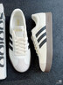 adidas「T头鞋」VL COURT复古休闲板鞋德训鞋男女阿迪达斯轻运动 汉玉白/黑色/树脂黄   44 实拍图