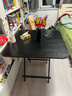费林斯曼【销量NO.1】折叠桌桌子折叠户外折叠餐桌电脑桌饭桌麻将桌吃饭桌 【免安装】单方桌-精致黑 现代简约 实拍图