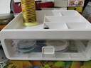 京东物流 化妆品收纳盒梳妆台置物架桌面高级感整理抽屉柜 中号2层（1层抽屉+1层顶部置物架） 24*20*12cm 透明白 实拍图