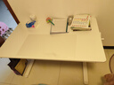 黑白调A2学习桌书桌儿童桌椅实木升降桌子写字桌电脑桌进口橡胶木1.2m 实拍图