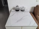 昭希 茶桌 茶台烧水壶一体桌多功能可伸缩移动小户型阳台喝茶桌椅组合 雪山白岩板茶桌 白色框架 实拍图
