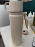 苏泊尔（SUPOR） 保温杯316L不锈钢大容量水杯学生保温杯男女士车载户外便携杯子 云纱白【把手款】520ML 实拍图