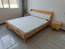 起凤广东佛山家具床实木床橡胶木现代北欧双人床主卧原木床简约风木床 原木色软包款+10cm乳胶棕垫+柜*2 1800mm*2000mm  框架结构 实拍图