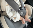 贝倍适（BAYBETSS）儿童安全座椅汽车用0-4-12岁宝宝360度旋转婴儿车载坐椅ISOFIX 米灰色【遮阳棚+上拉带+侧保护】 实拍图