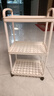 京东物流 落地小推车置物架家用玩具零食办公桌卫生间厨房储物架 白色三层 实拍图