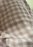 MUJI[自营限定款]女士无侧缝 双层纱织睡衣  软棉棉内衣 浅粉色格纹 M 实拍图