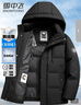 雪中飞鹅绒羽绒服男士短款脱卸帽加厚保暖休闲商务秋冬外套男装185 实拍图