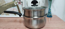炊大皇304不锈钢奶锅+蒸屉辅食锅汤锅婴儿宝宝煮牛奶热奶锅泡面锅18cm 实拍图