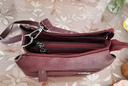 瑾安（JINAN）真皮女包斜挎包包牛皮软皮百搭中年妈妈包情人节三层单肩包女士包 酒红色小号 实拍图