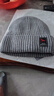 红蜻蜓帽子男士冬季毛线帽加绒保暖棉帽户外骑车防寒防风护耳帽针织冷帽 灰色帽子·加绒保暖 实拍图