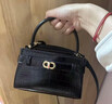 CHARLES&KEITH鳄鱼纹凯莉包手提斜挎婚包包女包生日情人节礼物CK2-50270880-1 Black黑色 S 实拍图